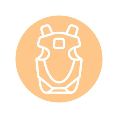 Bebek askısı renk çizgisi simgesi. İzole vektör ögesi. 