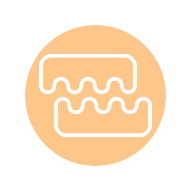 Ayak parmağı ayırıcı renk çizgisi simgesi. İzole vektör ögesi. 