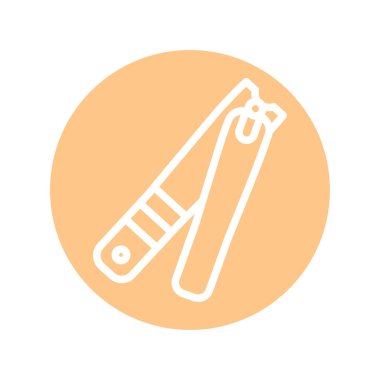 Kırpıcı renk çizgisi simgesi. İzole vektör ögesi. 