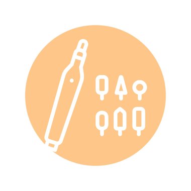 Eklenti renk çizgisi simgesi olan elektrikli tırnak makası. İzole vektör ögesi. 