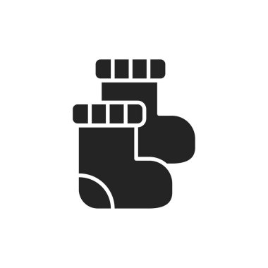 Bebek çorapları renk çizgisi ikonu. İzole vektör ögesi. 