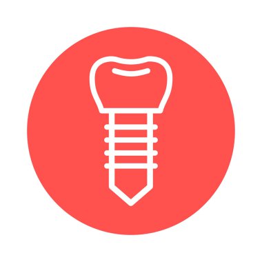 Yapay diş çizgisi simgesi. İzole vektör ögesi. 