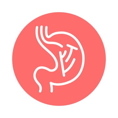 Endoskopi çizgisi simgesi. İzole vektör ögesi. 