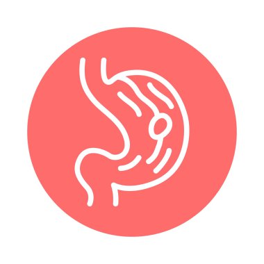 Ülser mide çizgisi ikonu. İzole vektör ögesi. 