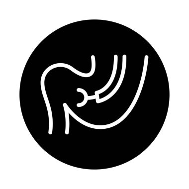 Mide biyopsisi çizgisi ikonu. İzole vektör ögesi. 