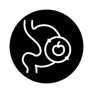 Sindirim hattı ikonu. İzole vektör ögesi. 