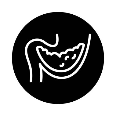 Gastroparezis çizgisi simgesi. İzole vektör ögesi. 