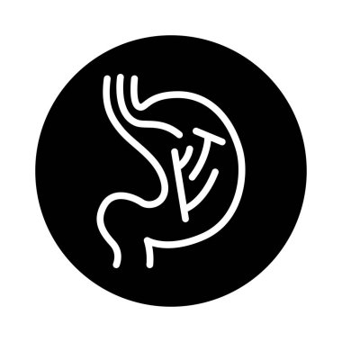 Endoskopi çizgisi simgesi. İzole vektör ögesi. 