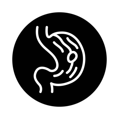 Ülser mide çizgisi ikonu. İzole vektör ögesi. 