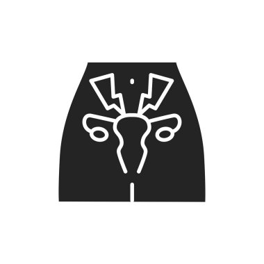 Üreme sistemi hastalıkları çizgi simgesi. İzole vektör ögesi. 