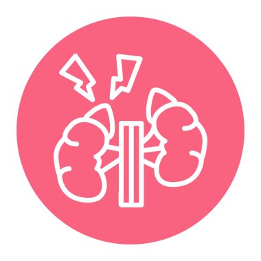 Addison's disease color line icon. Isolated vector element. 