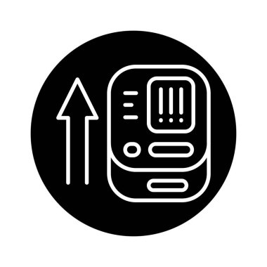 Yüksek tansiyon çizgisi ikonu. İzole vektör ögesi. 