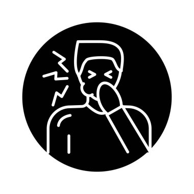 Bulantı çizgisi ikonu. İzole vektör ögesi. 