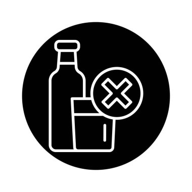 Doyumsuz susuzluk çizgisi simgesi. İzole vektör ögesi. 