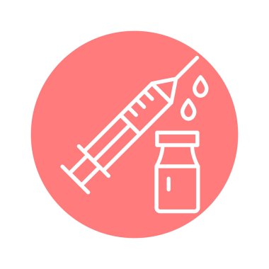 İlaç enjeksiyon hattı ikonu. İzole vektör ögesi. 