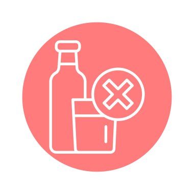 Doyumsuz susuzluk çizgisi simgesi. İzole vektör ögesi. 