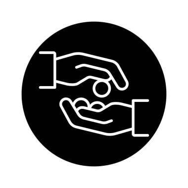 Zekât Müslümanlığı geleneğinin renk simgesi. İzole vektör ögesi. 