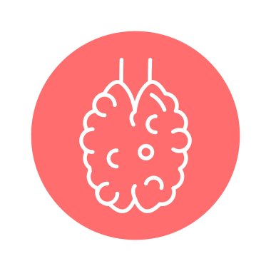 İnsan organı paratiroid bezi çizgi ikonu. İzole vektör ögesi. 