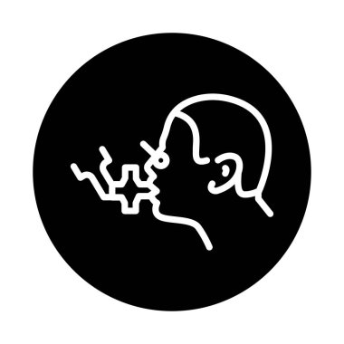 Functional pulmonary test line icon. Isolated vector element. 