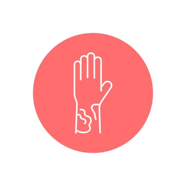 Lichen planus siyah çizgi simgesi. Dermatoloji hastalığı. 