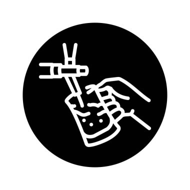 Bira tap siyah çizgi simgesi. 