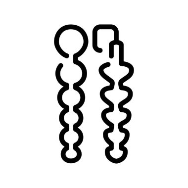 Anal toplar siyah çizgi ikonu. Web sayfası için resim grafiği