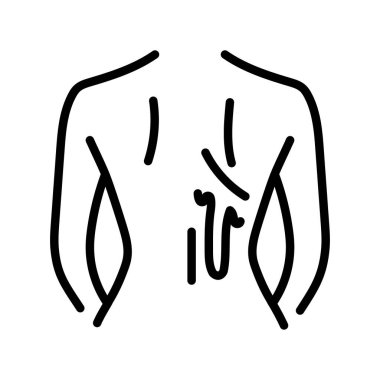 Siyah çizgi ikonunda bir kesik. Yaralanmalar. 