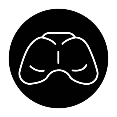 Female butt color line icon. Pictogram for web page