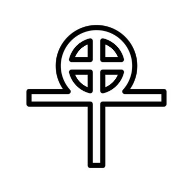 Gnostisizm siyah ikonu. Din izole öge.