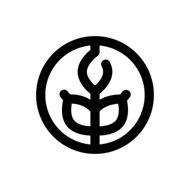 Deter fiber çizgi siyah ikon. Beslenme bilgileri. Tarım, buğday