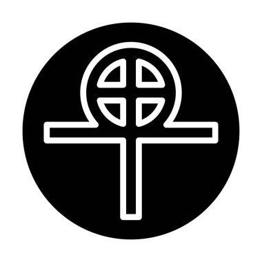 Gnostisizm siyah ikonu. Din izole öge.