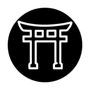  Shinto renk konsepti. Din izole öge.