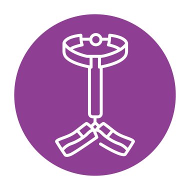 Bdsm kölelik renk çizgisi simgesi. Web sayfası için resim grafiği