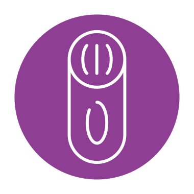 Manual rubber vagina color line icon. Pictogram for web page