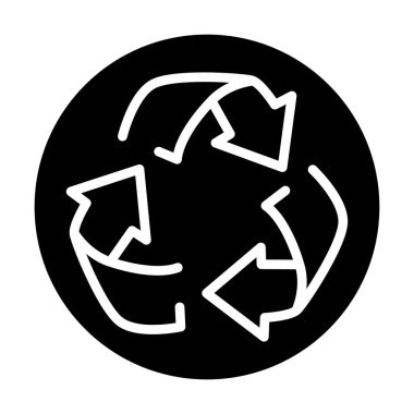 Renk simgesini geri dönüştür. Sıfır israf yaşam tarzı. Çevre dostu.