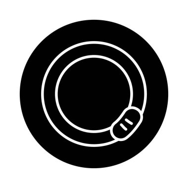 Lamba floresan siyah çizgi simgesidir. 