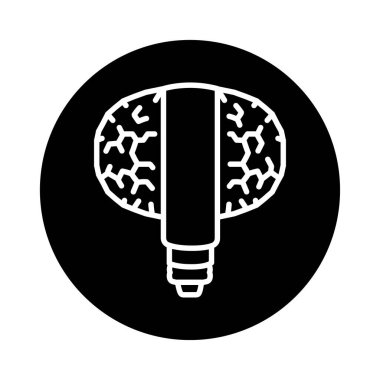 Evrensel Disko Lambası siyah çizgi simgesi. 