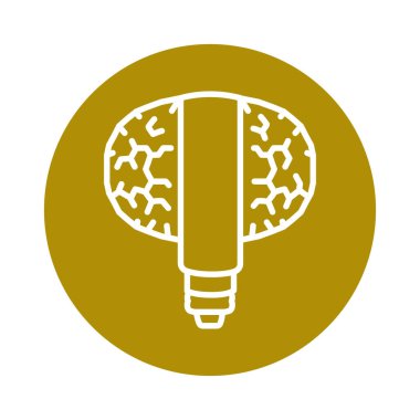 Evrensel Disko Lambası siyah çizgi simgesi. 