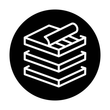 Hollywood sayfaları çizgi simgesi. Web sayfası, mobil uygulama, düğme, logo için imza..