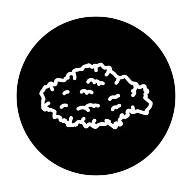 Talaş çizgisi siyah ikonu. Web sayfası, mobil uygulama, düğme, logo için imzala.