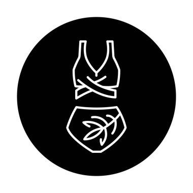 Yazlık kıyafetler. Vektör izole ögesi.