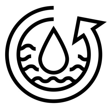 Su dengesi simgesi siyah. İzole edilmiş vektör düğmesi.