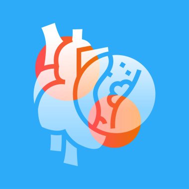 Kalp çizgisi simgesinin trombozu. Web sayfası için işaretler