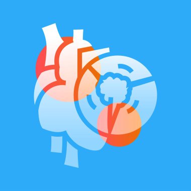 Kalp çizgisi simgesi. Web sayfası, mobil uygulama, düğme, logo için imza. İzole edilmiş vektör düğmesi. Düzenlenebilir vuruş.