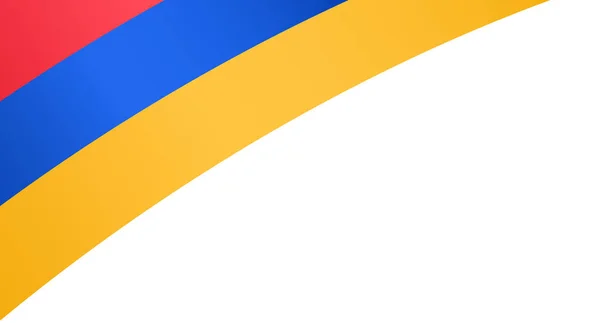 Bandera Armenia Ondeando Sobre Fondo Blanco — Vector de stock