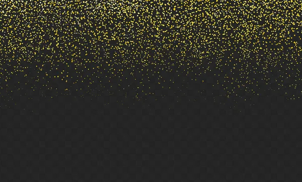 Gouden Glitter Deeltjes Isoleren Png Transparante Achtergrond Met Sprankelende Sneeuw — Stockvector