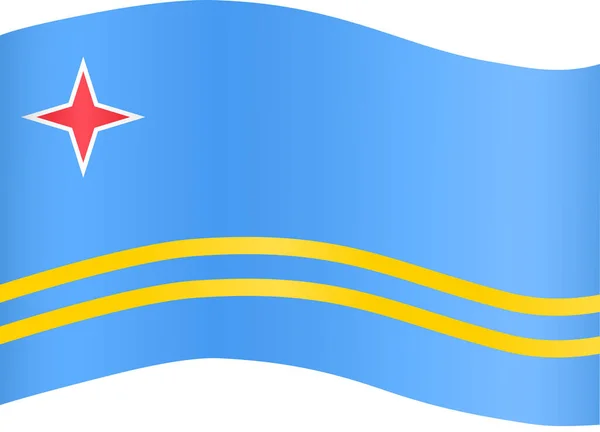 白地に飛ぶアルバの旗 — ストックベクタ