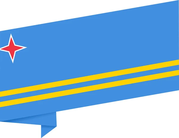Flaga Aruba Powiewa Białym Tle — Wektor stockowy