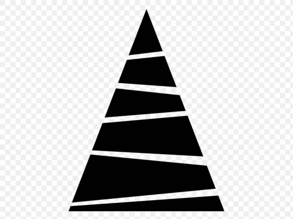 Handgezeichneter Pinselstrich Weihnachtsbaum Mit Stern Isoliert Auf Png Oder Transparentem — Stockvektor