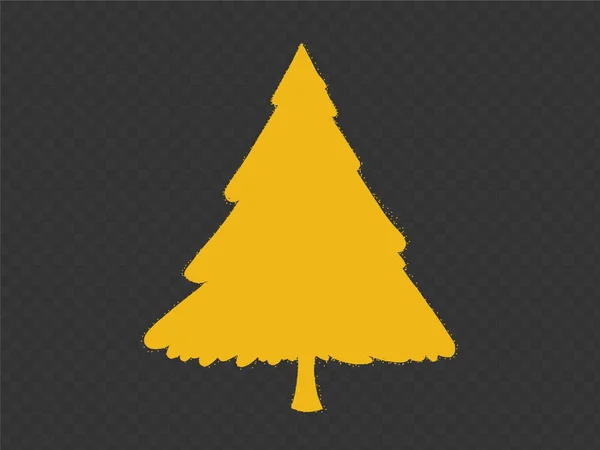 Gouden Glitter Deeltjes Kerstboom Met Ster Geïsoleerd Png Transparante Achtergrond — Stockvector